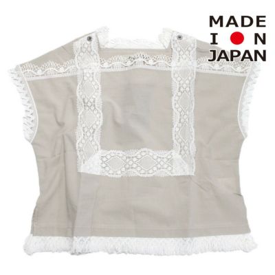 Cotton lawn Laceトップス ベージュ