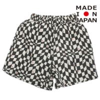 cotton linen playing cardショートパンツ アイボリー×ブラック