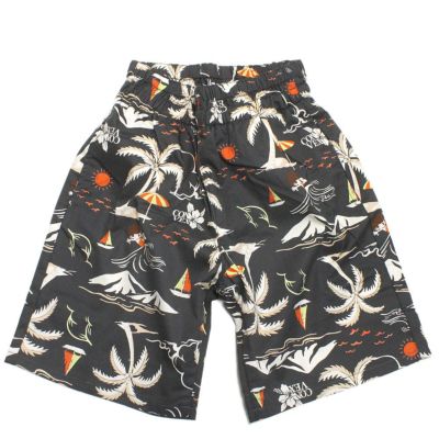 総柄ワイドショートパンツ チャコール(23)