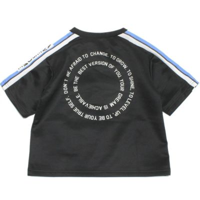 ラインジャージ半袖Tシャツ ブラック(BK)