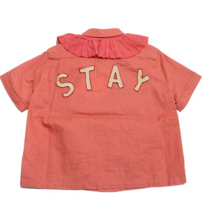 フリル コンビネーション シャツ 6Pピンク