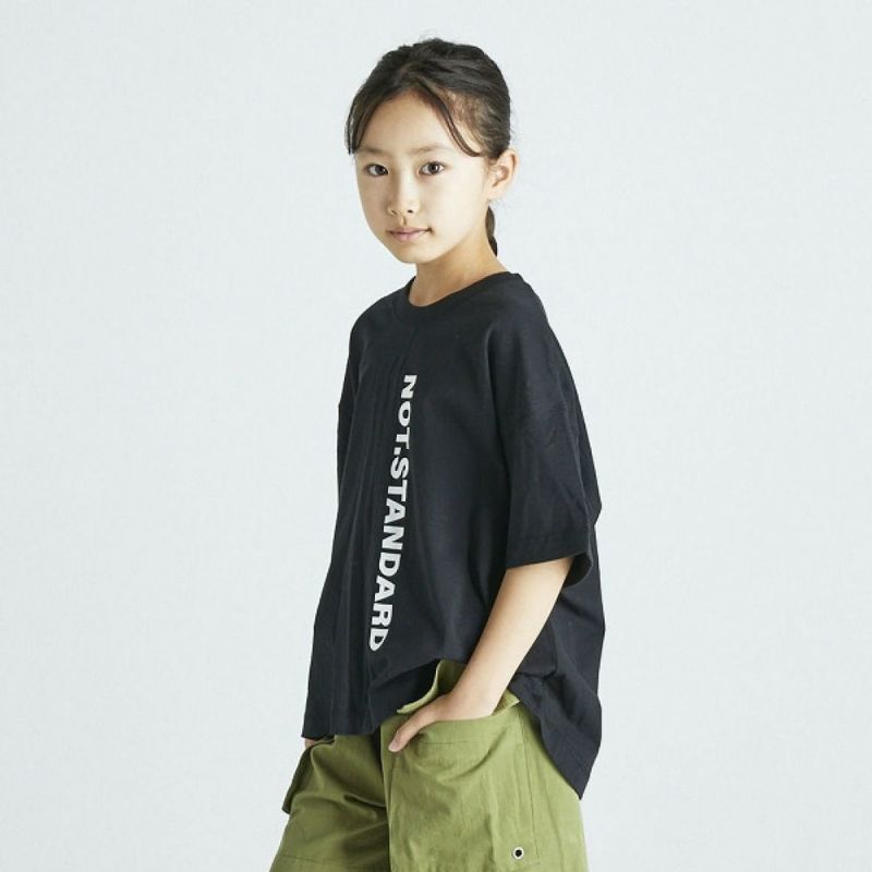 ジェネレーター] フロント切り替えTシャツ ブラック(BK) ｜子供服の