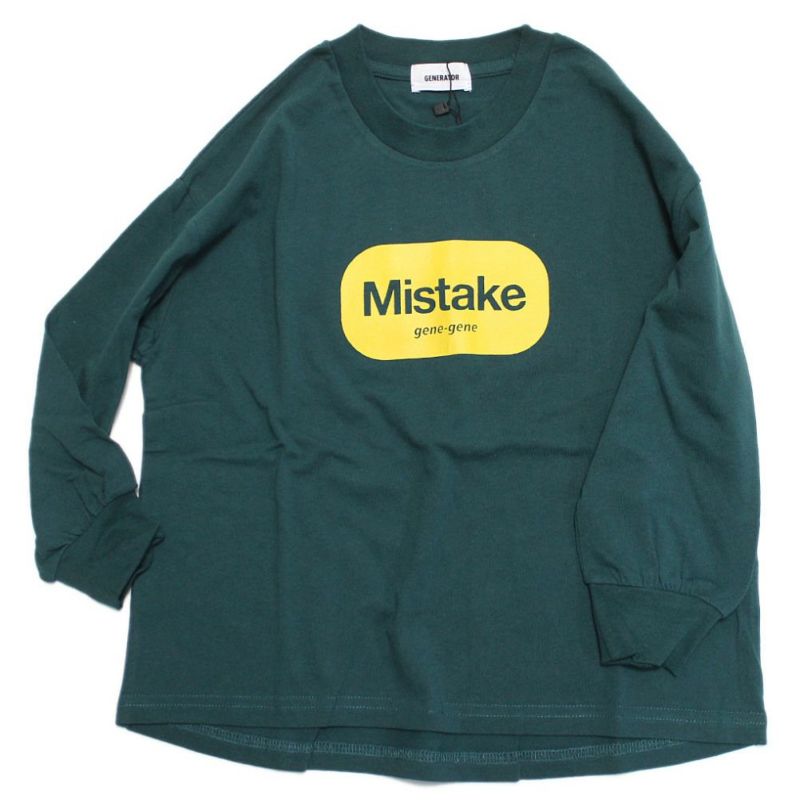 ジェネレーター] Mistake L/S Tシャツ グリーン(GN) ｜子供服の通販