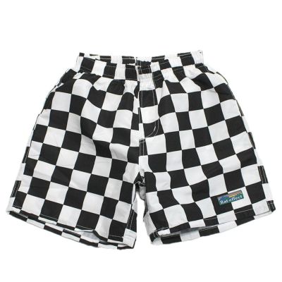 総柄スイムショートパンツ ブロック柄