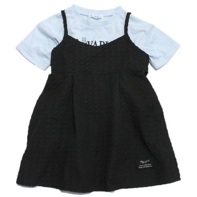 ポコポコキャミ Tシャツセット ブラック(BK)