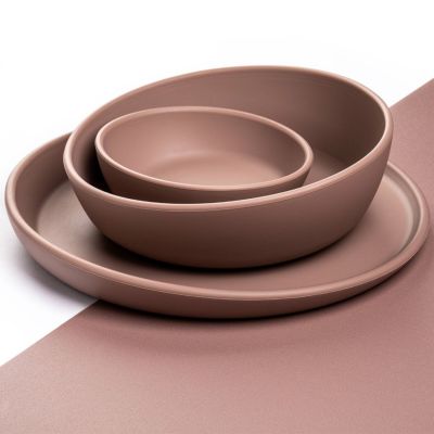 eeveve(イービーブ) 【ギフトボックス入り】 プレート・ボウル3点セット Marble / Powder Blush