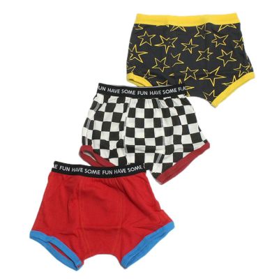 3Pボクサーパンツ チェック×レッド×チャコール