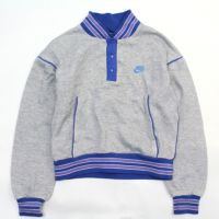 NIKE ナイキ 裏起毛 ヘンリーネック スウェット 杢グレー