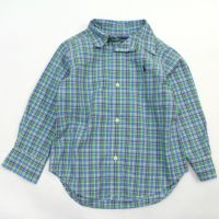 RalphLauren ラルフローレン ボタンダウン チェック シャツ ブルー
