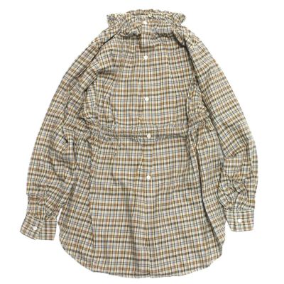 OG CHECK FRILL ブラウス ベージュ(45)