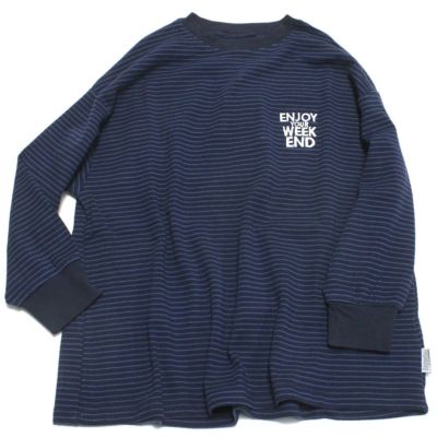 sad ロングスリーブ ボーダーネイビー