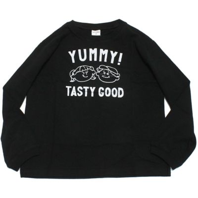 YUMMYロングTEE ブラック(BK)