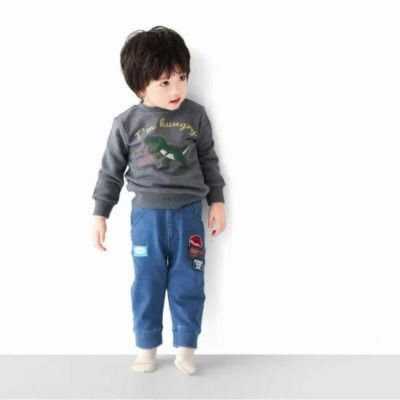 インディゴニットワッペンジョガーパンツ ブルー(1)