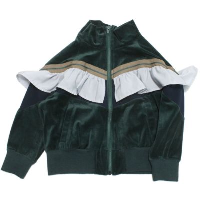 ベロア トラック フリルツカイ JK 8GNグリーン