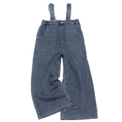 ニットデニムサロペットパンツ ブルー(7)