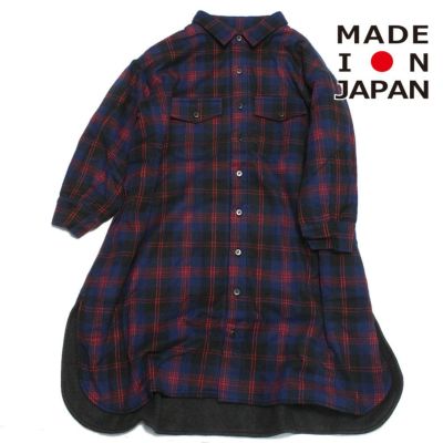 Big flannel shirts check コート ブルーチェック