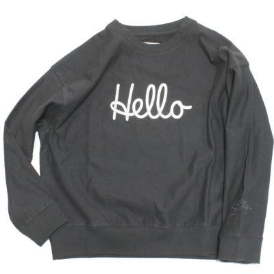 HELLO スウェット  チャコール