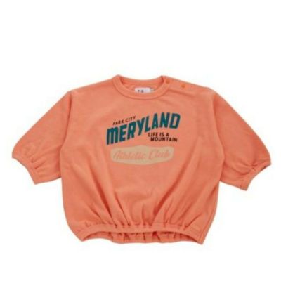ロゴプリントベビーバルーンTシャツ アプリコット(AP)