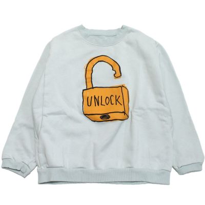 LOGOスウェットプルオーバー アイスブルー