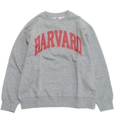 【HARVARD】フロントアーチロゴプリントトレーナー グレー(82)
