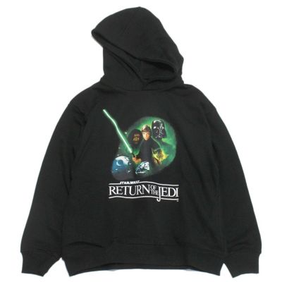 【STARWARS】エピソード6フロントプリントビッグパーカー クロ(80)