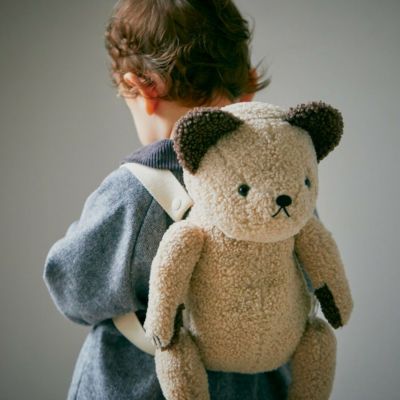 MARLMARL BFF4 ぬいぐるみリュック ベアアーモンド(名入れ刺繍可) bear almond
