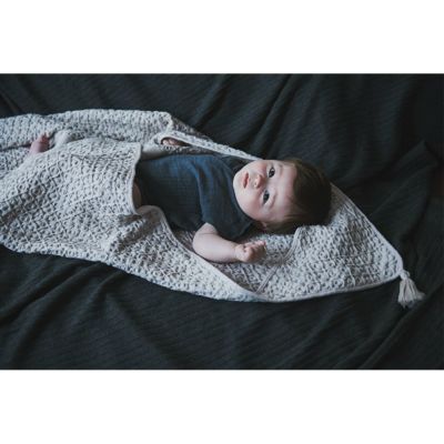 MARLMARL オーガニックフード付きタオル 3 アイスグレー (名入れ刺繍可) ice grey