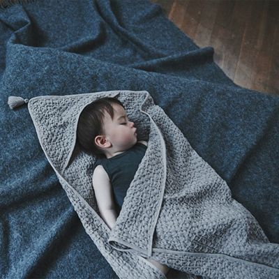 MARLMARL オーガニックフード付きタオル 4 セージ (名入れ刺繍可) sage