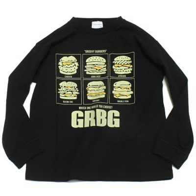 テンジク GROOVY BURGERS L/S TEE 2BK黒
