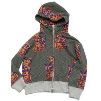 ウラケ ソウガラ ジップアップパーカー 7BR茶