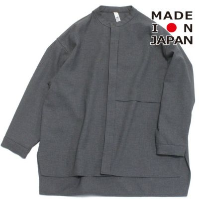 polyester canapa ポケットシャツ チャコール