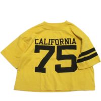 30/-天竺ナンバーTシャツ イエロー