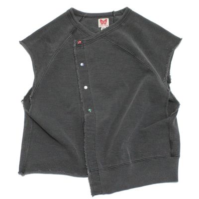 ウラケ リメイク ノースリーブスウェット 2BK黒