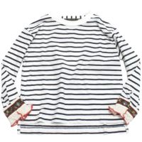 チロリアンテープツカイ ボーダーロンTEE 1W白