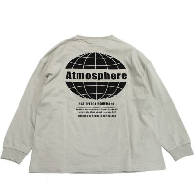 AtmosphereバックプリントロンT グレイッシュベージュ