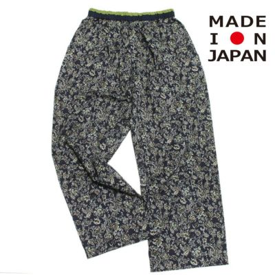 womens Multi flora ワイドパンツ ネイビー