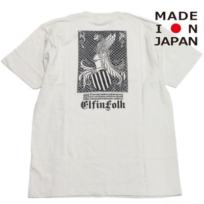 unisex Dragon Emblem Back print Tシャツ ライトベージュ