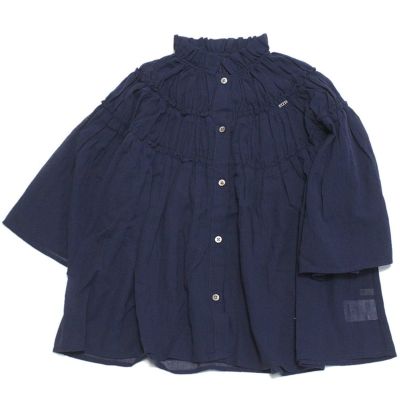 コットンシフォン ブラウス 4NV紺