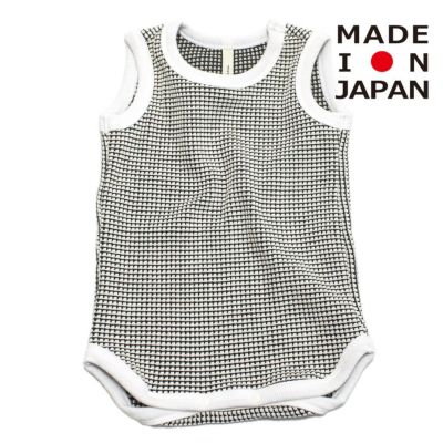 bicolor waffle タンクトップ(for baby) エクリュ×チャコール