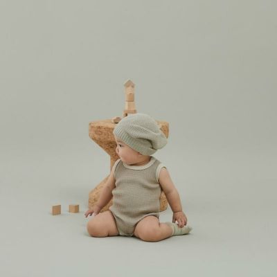 bicolor waffle タンクトップ(for baby) サンド×エクリュ