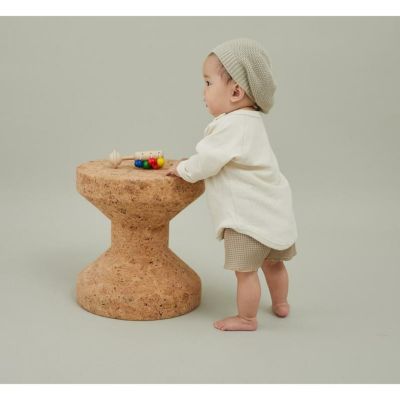 bicolor waffle ショーツ(for baby) サンド×エクリュ
