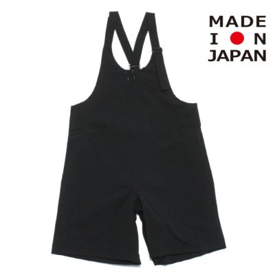 stretch nylon サロペット (re-nylon) ブラック