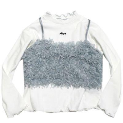テープヤーンビスチェ＆リブロンTセット サックス(SS)