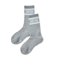 SOCKS CREW 3PAIRS(LINE GRY) グレー