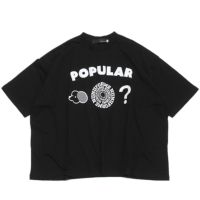popularロゴTシャツ ブラック