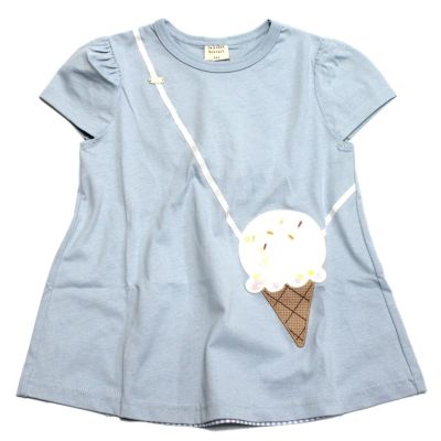 アイスクリームポシェット風　チュニック サックス