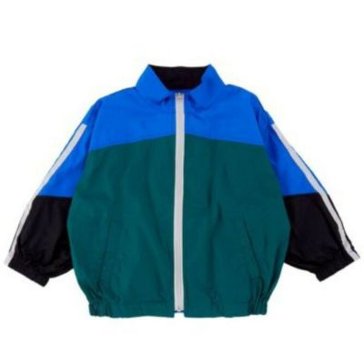 ラインスリーブナイロンワイドJKT ブルー(BL)