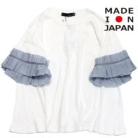 フリルスリーブTシャツ オフホワイト