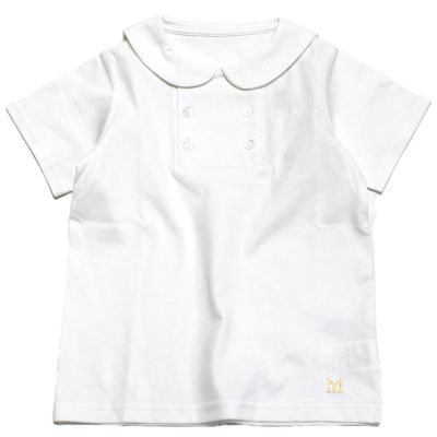 スムースセーラー衿Tシャツ シロ(1)