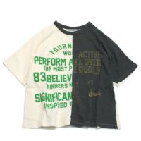 スイッチングドルマンワイドTシャツ オフホワイト